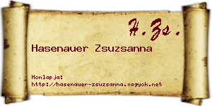 Hasenauer Zsuzsanna névjegykártya